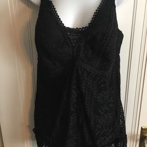 Black lacy swimsuit